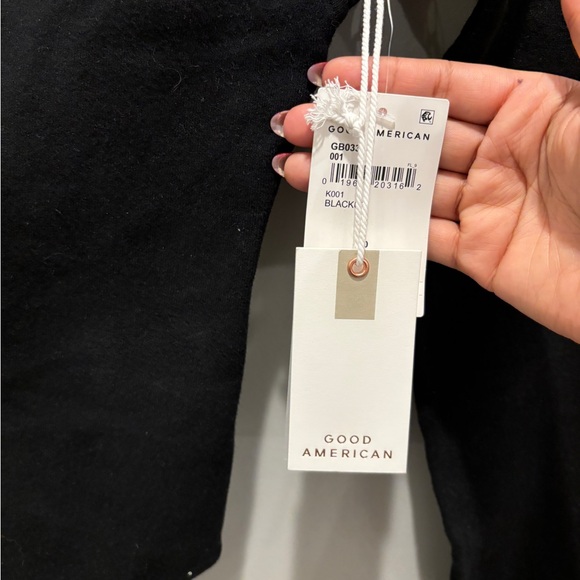 NWT Good American Asymmetrical Bodysuit in Black - Picture 5 of 8